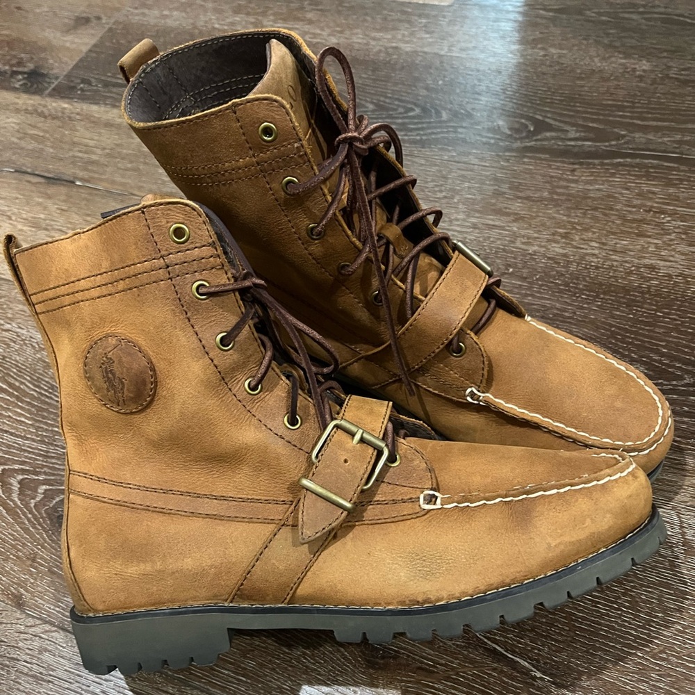 Polo Ralph Lauren ranger Leather Boots brown size 11